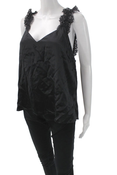 Cami NYC Womens V Neck Sleeveless Solid Blouse Size 8