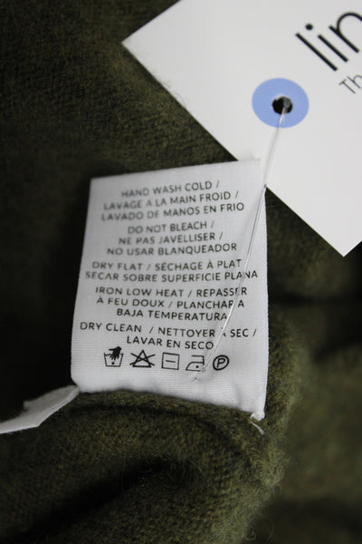 Naadam Unisex Cardigan 100% Cashmere Green V-Neck Button Long Sleeve Size S