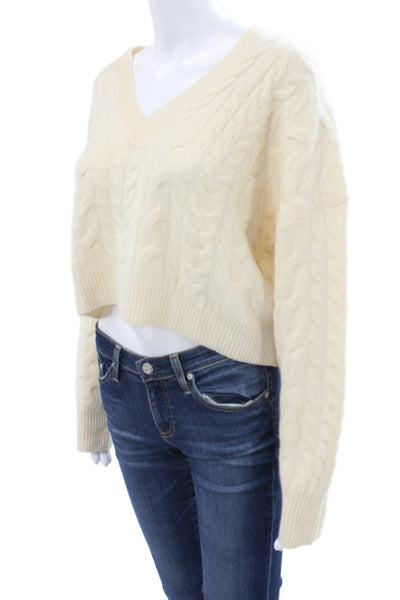 J Crew Unisex Beige Pullover Sweater V-Neck Long Sleeve Size S