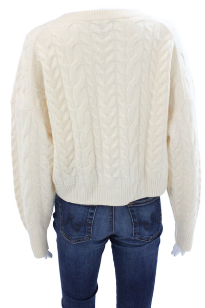J Crew Unisex Beige Pullover Sweater V-Neck Long Sleeve Size S