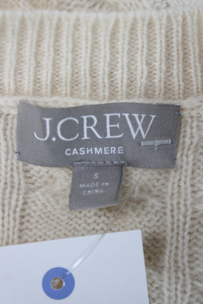 J Crew Unisex Beige Pullover Sweater V-Neck Long Sleeve Size S