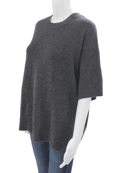 J Crew Unisex Dark Gray Lamb's Wool Crew Neck Pullover Sweater Size S