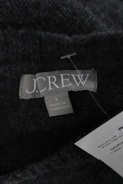 J Crew Unisex Dark Gray Lamb's Wool Crew Neck Pullover Sweater Size S