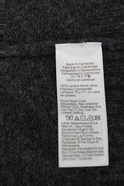 J Crew Unisex Dark Gray Lamb's Wool Crew Neck Pullover Sweater Size S