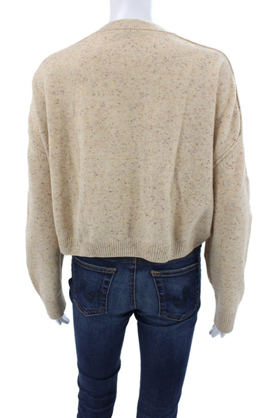 Vanessa Bruno Unisex Pullover Beige Alpaca Wool Mohair Blend Size M