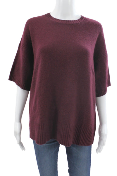 J Crew Unisex Purple Lambs Wool Pullover Sweater Size S