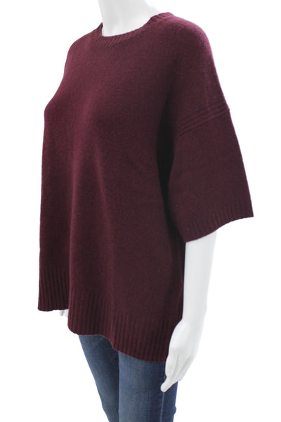 J Crew Unisex Purple Lambs Wool Pullover Sweater Size S