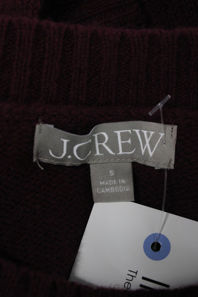 J Crew Unisex Purple Lambs Wool Pullover Sweater Size S