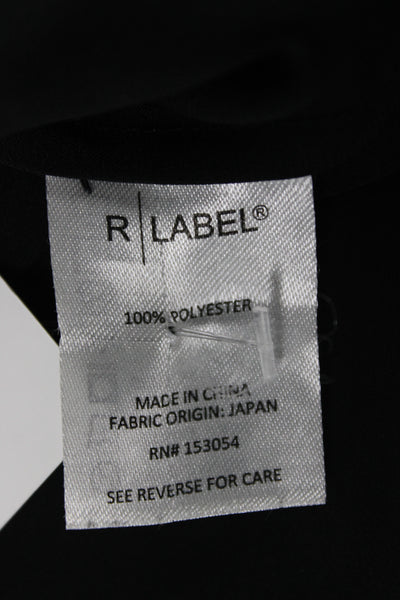 R Label Womens Black Sleeveless V-Neck Tunic Polyester Size L