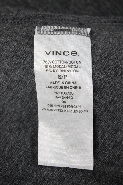Vince Womens Gray Long Sleeve Sweater Dress Petite Size S