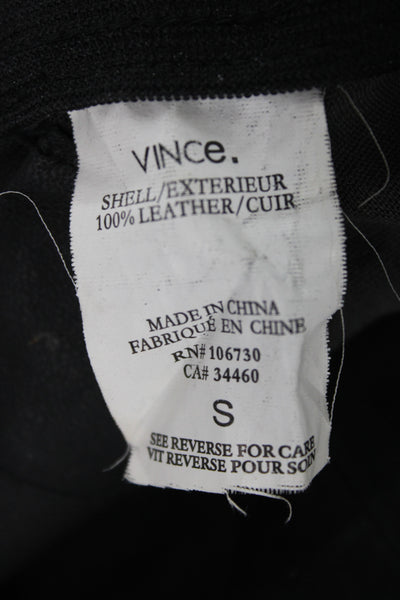 Vince Womens Black Leather Pants Size S