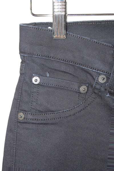 Rag & Bone Jean For Intermix Womens Ankle Skinny Black Jeans Size 26
