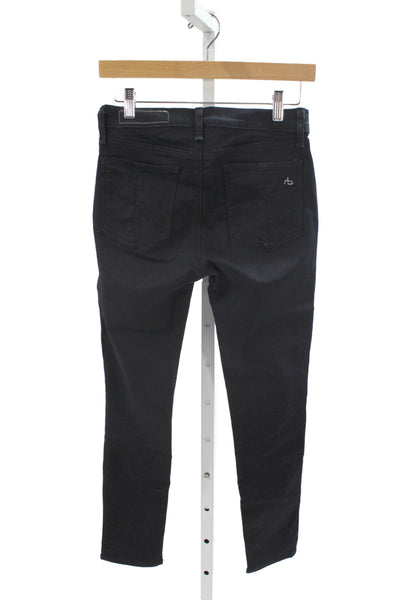 Rag & Bone Jean For Intermix Womens Ankle Skinny Black Jeans Size 26