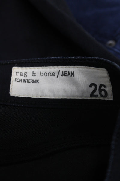 Rag & Bone Jean For Intermix Womens Ankle Skinny Black Jeans Size 26
