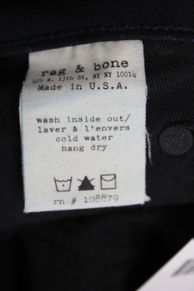 Rag & Bone Jean For Intermix Womens Ankle Skinny Black Jeans Size 26