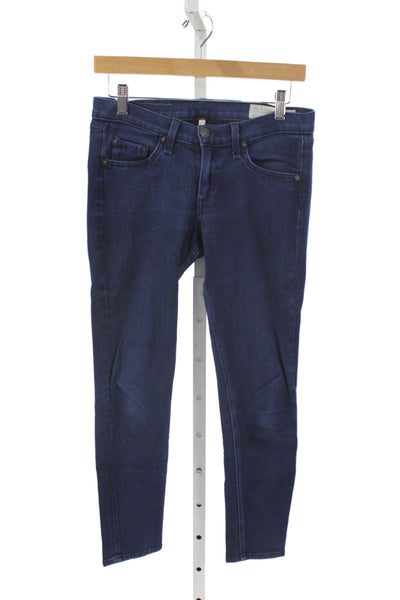 Rag & Bone Jean Women Skinny Ankle Dark Blue Denim Jeans Size 26