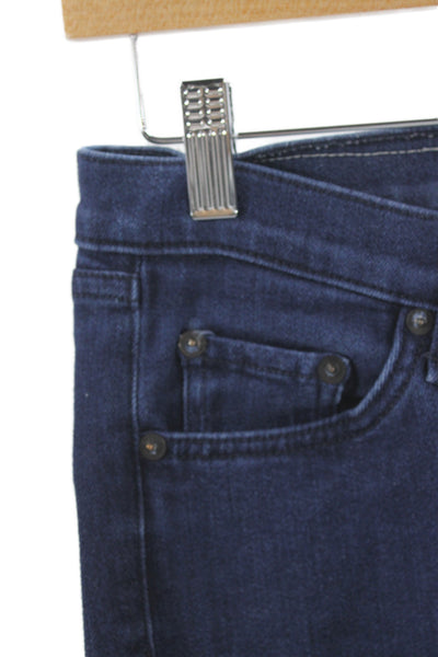 Rag & Bone Jean Women Skinny Ankle Dark Blue Denim Jeans Size 26