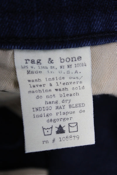 Rag & Bone Jean Womens Skinny Ankle Jeans Dark Blue Size 27