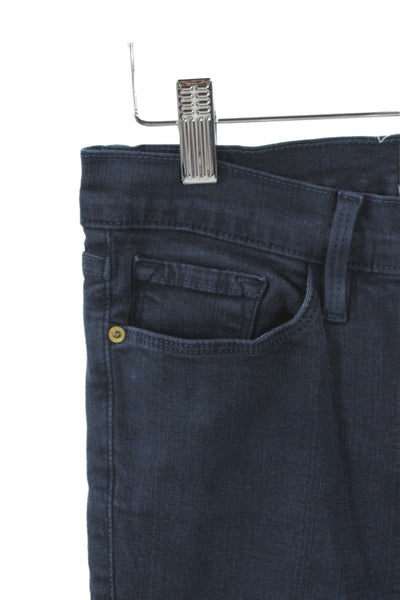 Frame Denim Women Skinny Ankle Jeans Dark Blue Mid Rise Button Fly Size 27