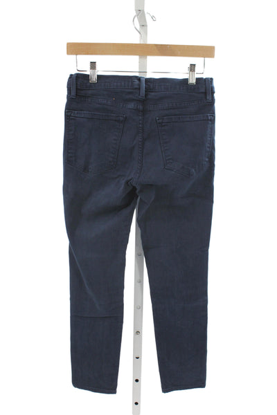 Frame Denim Women Skinny Ankle Jeans Dark Blue Mid Rise Button Fly Size 27