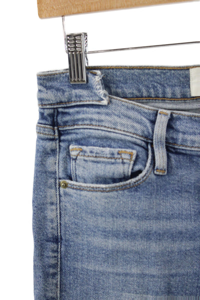 Frame Denim Women Skinny Ankle Cropped Jeans Blue Mid Rise Size 26