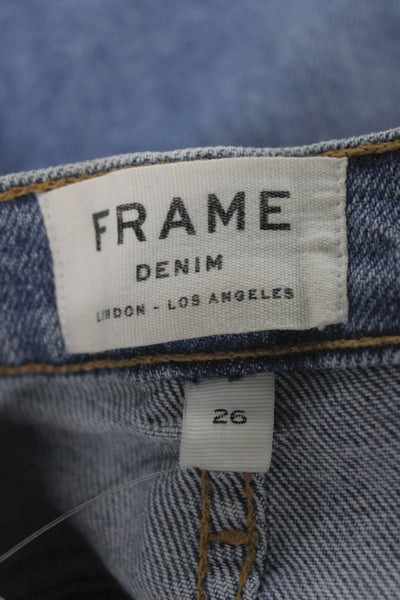 Frame Denim Women Skinny Ankle Cropped Jeans Blue Mid Rise Size 26