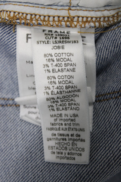 Frame Denim Women Skinny Ankle Cropped Jeans Blue Mid Rise Size 26