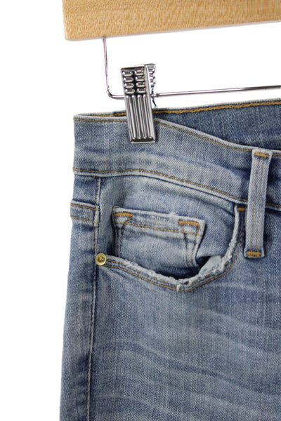 Frame Denim Womens Skinny Ankle Jeans Light Blue Size 26