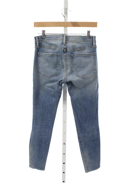 Frame Denim Womens Skinny Ankle Jeans Light Blue Size 26