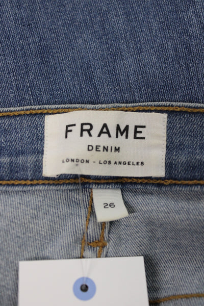 Frame Denim Womens Skinny Ankle Jeans Light Blue Size 26