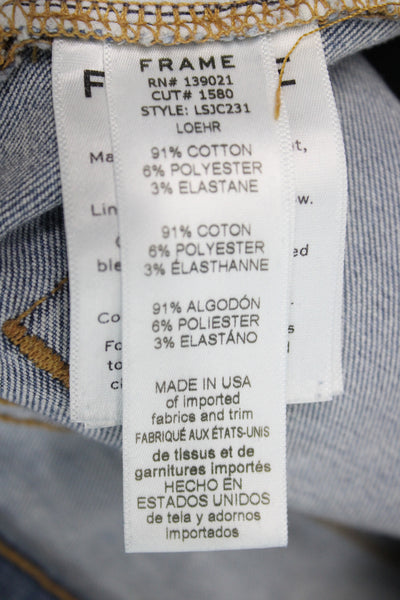 Frame Denim Womens Skinny Ankle Jeans Light Blue Size 26