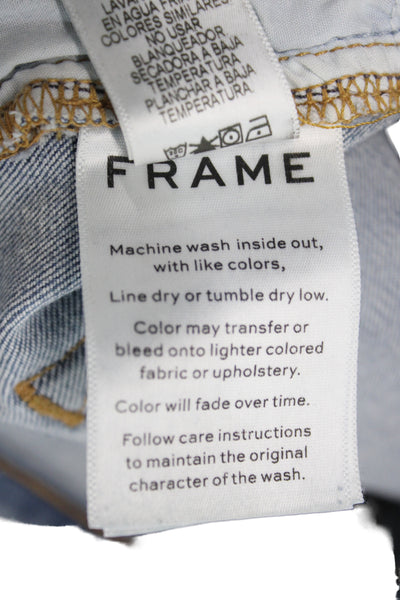 Frame Denim Womens Skinny Ankle Jeans Light Blue Size 26