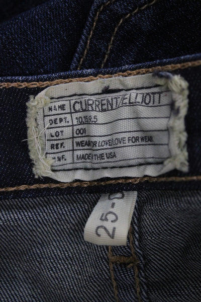 Current/Elliott Women Skinny Ankle Dark Blue Jeans Size 25