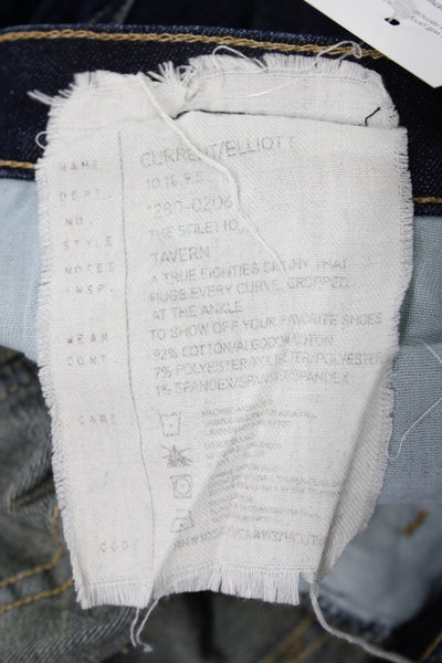 Current/Elliott Women Skinny Ankle Dark Blue Jeans Size 25