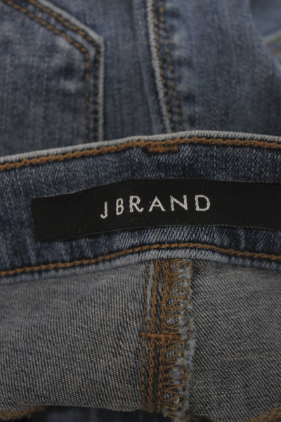 J Brand Women Skinny Capri Jeans Dark Blue Mid Rise Button Size 26