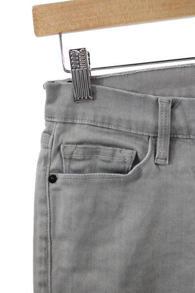 Frame Denim Womens Gray Skinny Ankle Jeans Mid Rise Size 26