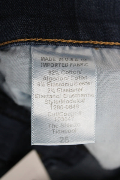 Current/Elliott Womens Skinny Jeans Blue Mid Rise Size 26