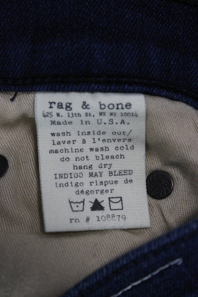 Rag & Bone Jean Women Ankle Skinny Dark Blue Jeans Size 27
