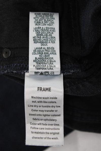 Frame Denim Womens Skinny Ankle Jeans Dark Blue High Rise Size 25