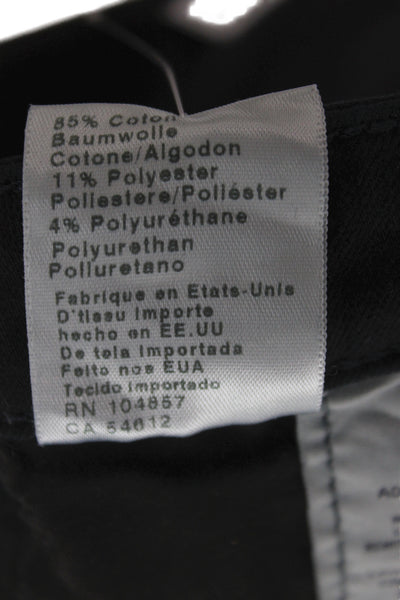 AG Adriano Goldschmied Women Ankle Skinny Jeans Black Mid Rise Button Size 27