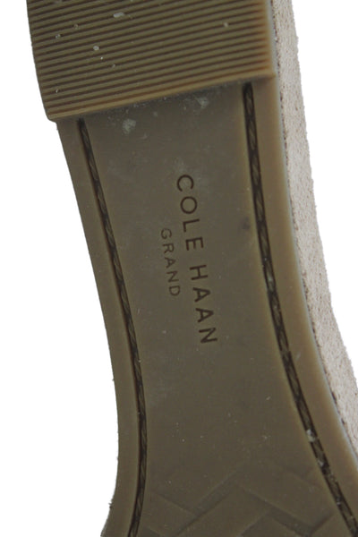 Cole Haan Womens Suede Wedge Slingbacks Sandals Beige Size 9 B