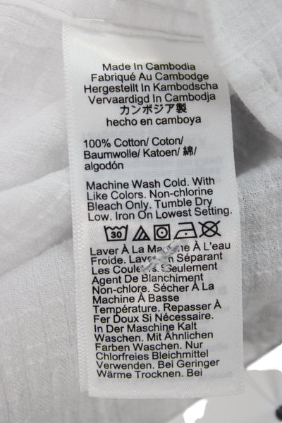 J Crew Womens Collared Long Sleeve Button-Up Cotton Wool Classic White Size 4