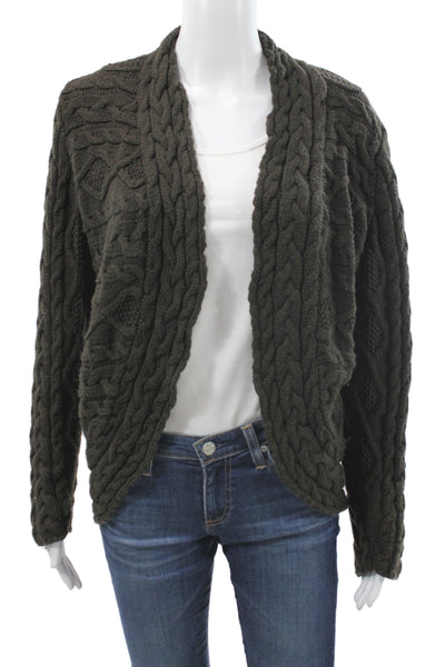 Lafayette 148 New York Unisex Dark Gray Wool Cardigan Long Sleeve Size M