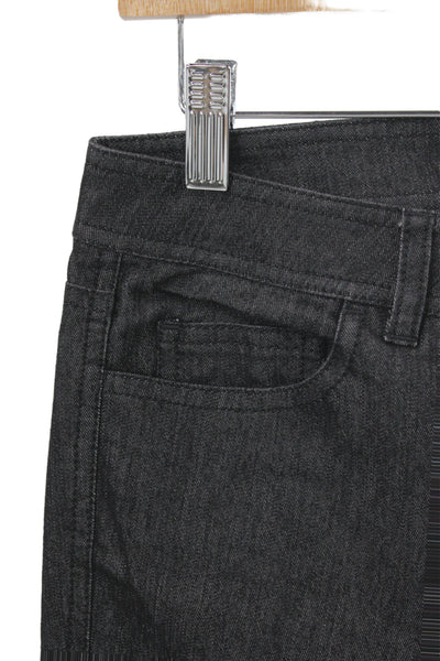 Lafayette 148 New York Womens Ankle Straight Dark Gray Jeans Mid Rise Size 4