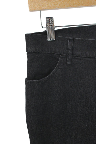 Lafayette 148 New York Womens Skinny Straight Jeans Black High Rise Size 2