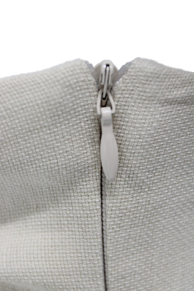 ANEMOS Women Cropped Basic Beige Sleeveless Zip Viscose Top Size S