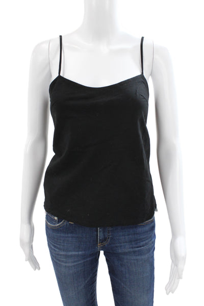 El Bagus Women Basic Camisole Black Cotton Sleeveless Solid Size 1