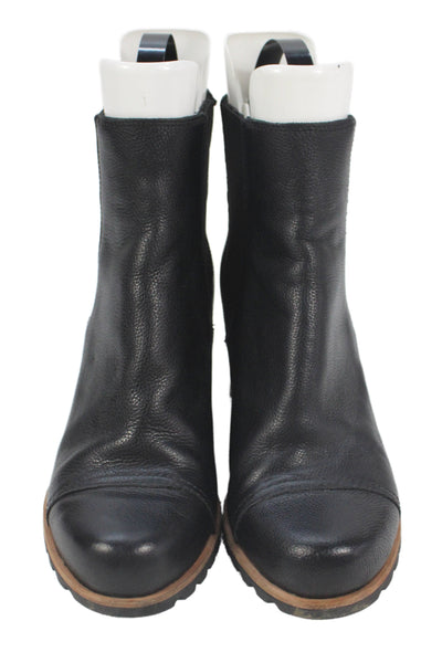 Ugg Womens Platform Wedge Leather Ankle Boot Size   8