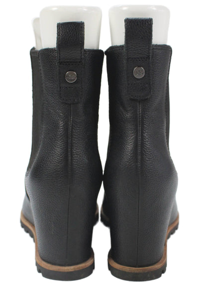 Ugg Womens Platform Wedge Leather Ankle Boot Size   8