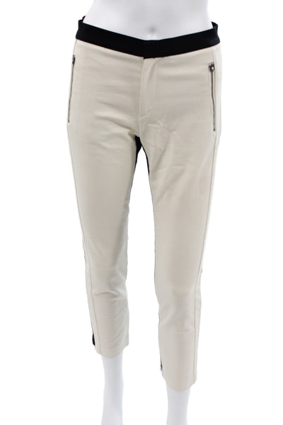 Banana Republic Womens Beige Cropped Ankle Pants Cotton Blend Size 0